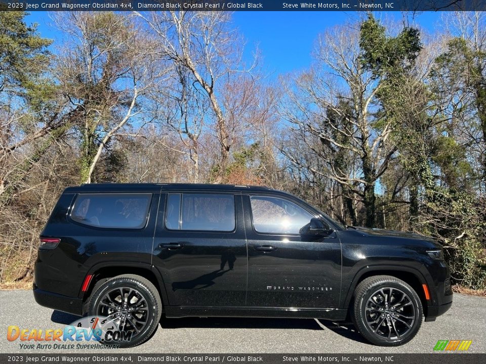 2023 Jeep Grand Wagoneer Obsidian 4x4 Diamond Black Crystal Pearl / Global Black Photo #5