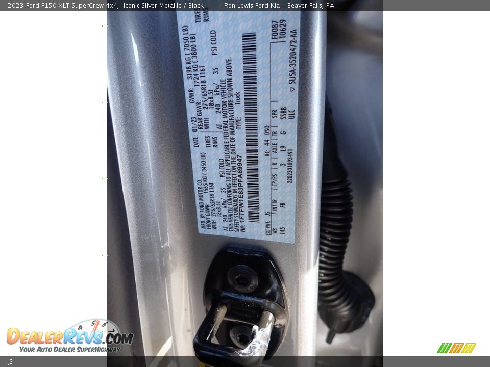 Ford Color Code JS Iconic Silver Metallic