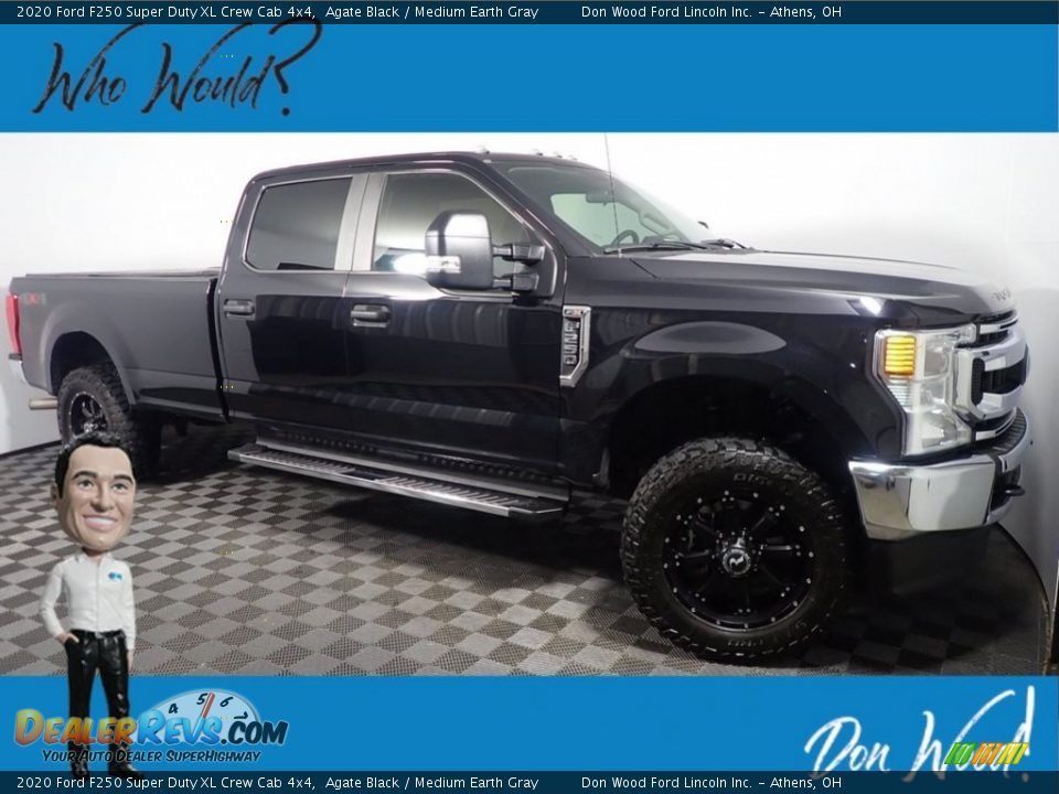 2020 Ford F250 Super Duty XL Crew Cab 4x4 Agate Black / Medium Earth Gray Photo #1