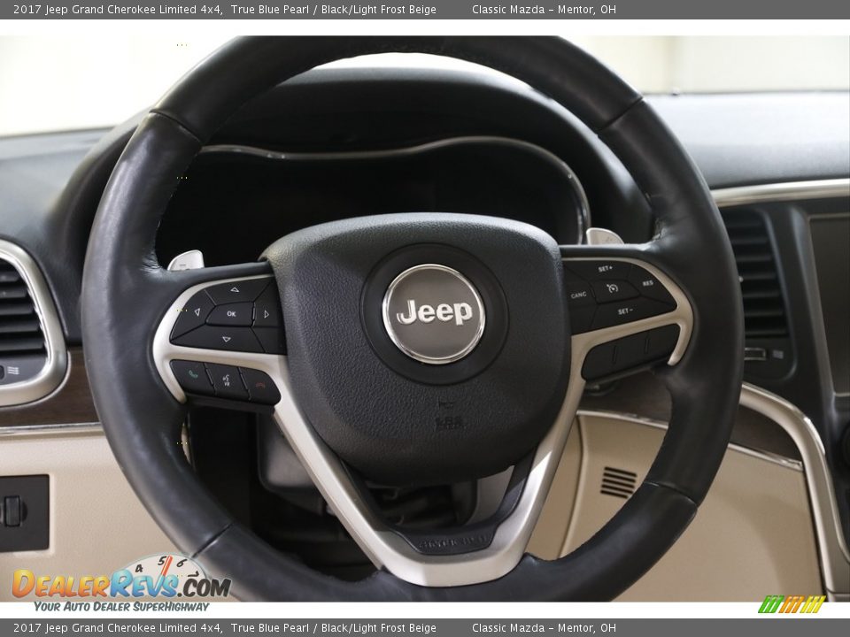 2017 Jeep Grand Cherokee Limited 4x4 True Blue Pearl / Black/Light Frost Beige Photo #7