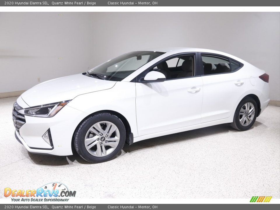 2020 Hyundai Elantra SEL Quartz White Pearl / Beige Photo #3