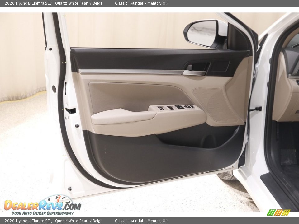 2020 Hyundai Elantra SEL Quartz White Pearl / Beige Photo #4
