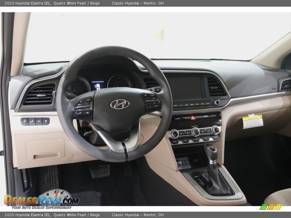2020 Hyundai Elantra SEL Quartz White Pearl / Beige Photo #6