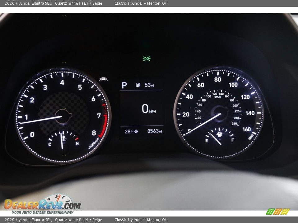 2020 Hyundai Elantra SEL Quartz White Pearl / Beige Photo #8