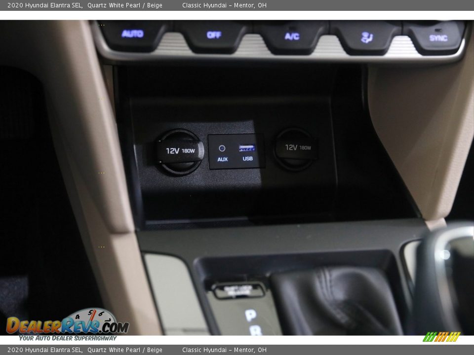 2020 Hyundai Elantra SEL Quartz White Pearl / Beige Photo #12