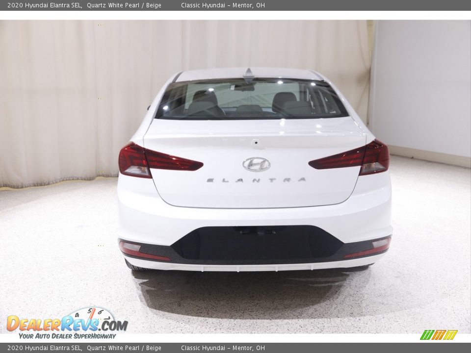 2020 Hyundai Elantra SEL Quartz White Pearl / Beige Photo #17