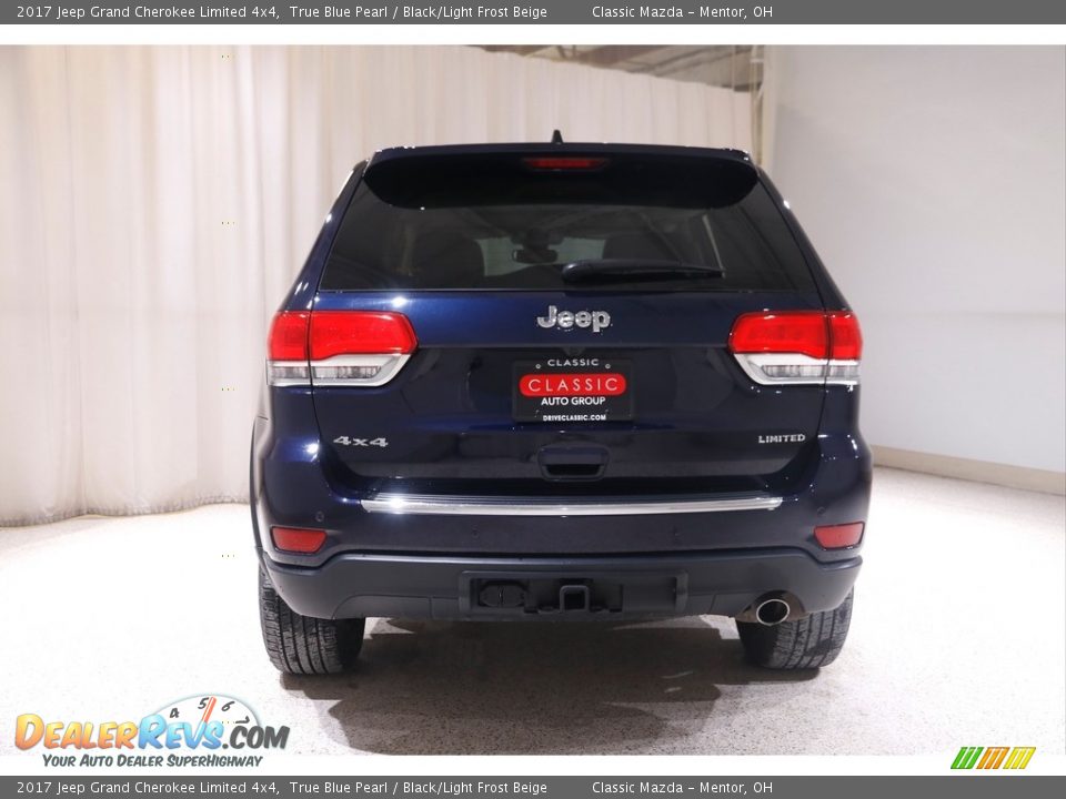 2017 Jeep Grand Cherokee Limited 4x4 True Blue Pearl / Black/Light Frost Beige Photo #22
