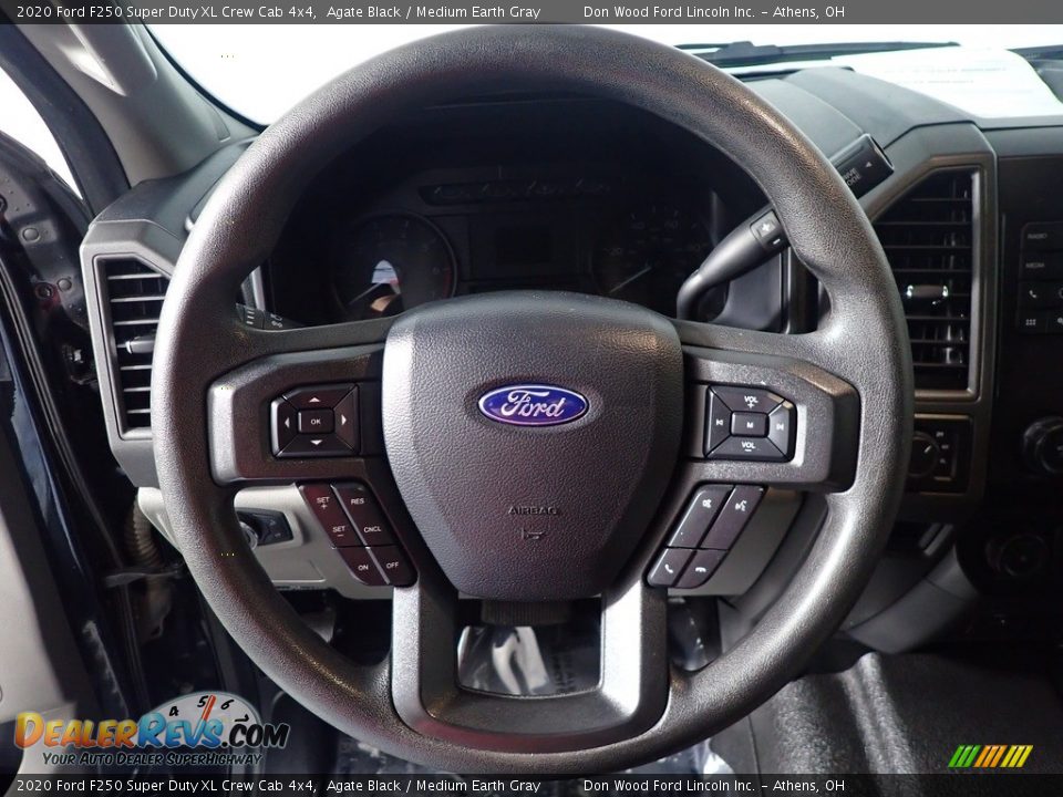 2020 Ford F250 Super Duty XL Crew Cab 4x4 Agate Black / Medium Earth Gray Photo #21