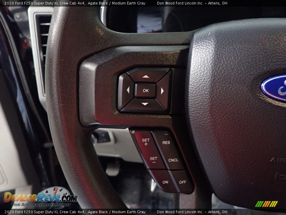 2020 Ford F250 Super Duty XL Crew Cab 4x4 Agate Black / Medium Earth Gray Photo #22