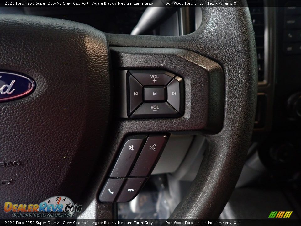 2020 Ford F250 Super Duty XL Crew Cab 4x4 Agate Black / Medium Earth Gray Photo #23