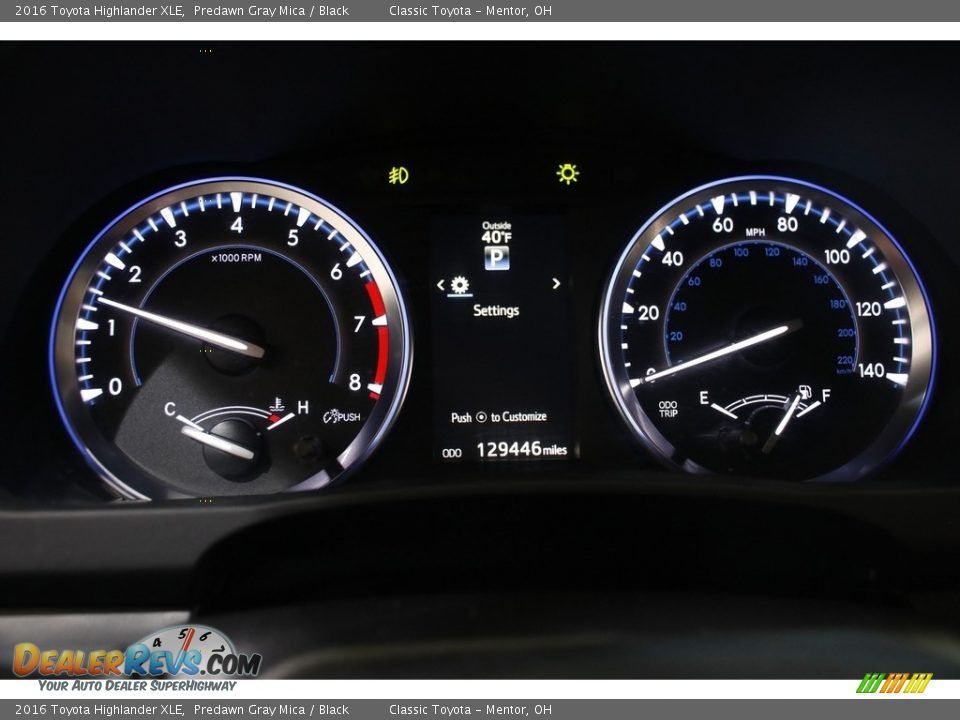 2016 Toyota Highlander XLE Predawn Gray Mica / Black Photo #8