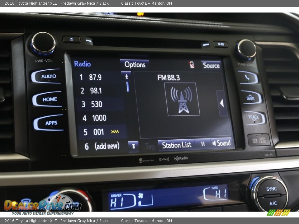 2016 Toyota Highlander XLE Predawn Gray Mica / Black Photo #10