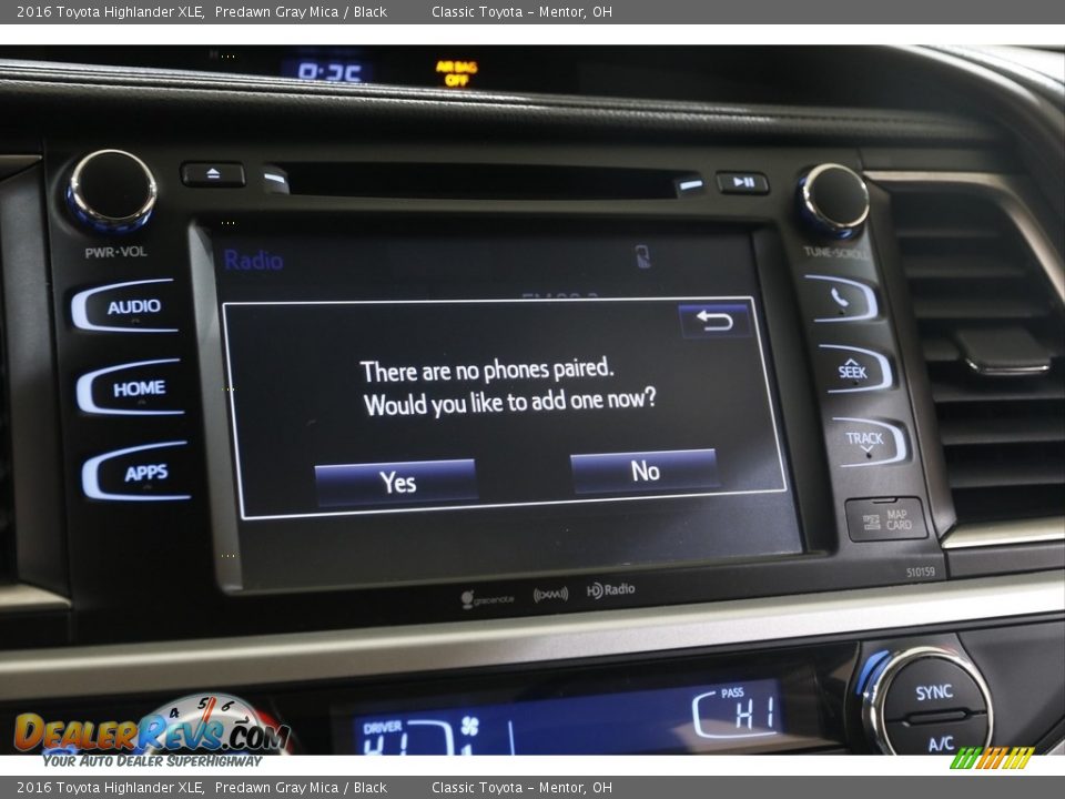 2016 Toyota Highlander XLE Predawn Gray Mica / Black Photo #11