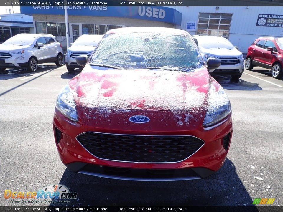 2022 Ford Escape SE 4WD Rapid Red Metallic / Sandstone Photo #3