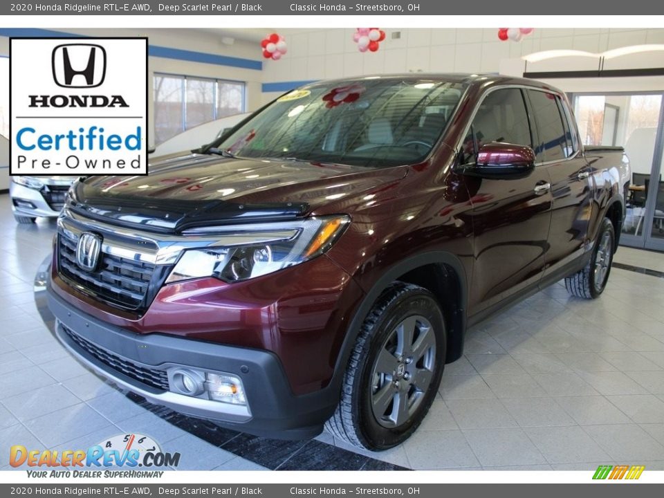 2020 Honda Ridgeline RTL-E AWD Deep Scarlet Pearl / Black Photo #1