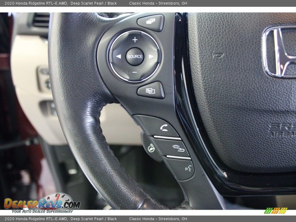 2020 Honda Ridgeline RTL-E AWD Deep Scarlet Pearl / Black Photo #20