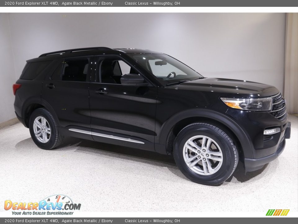 2020 Ford Explorer XLT 4WD Agate Black Metallic / Ebony Photo #1