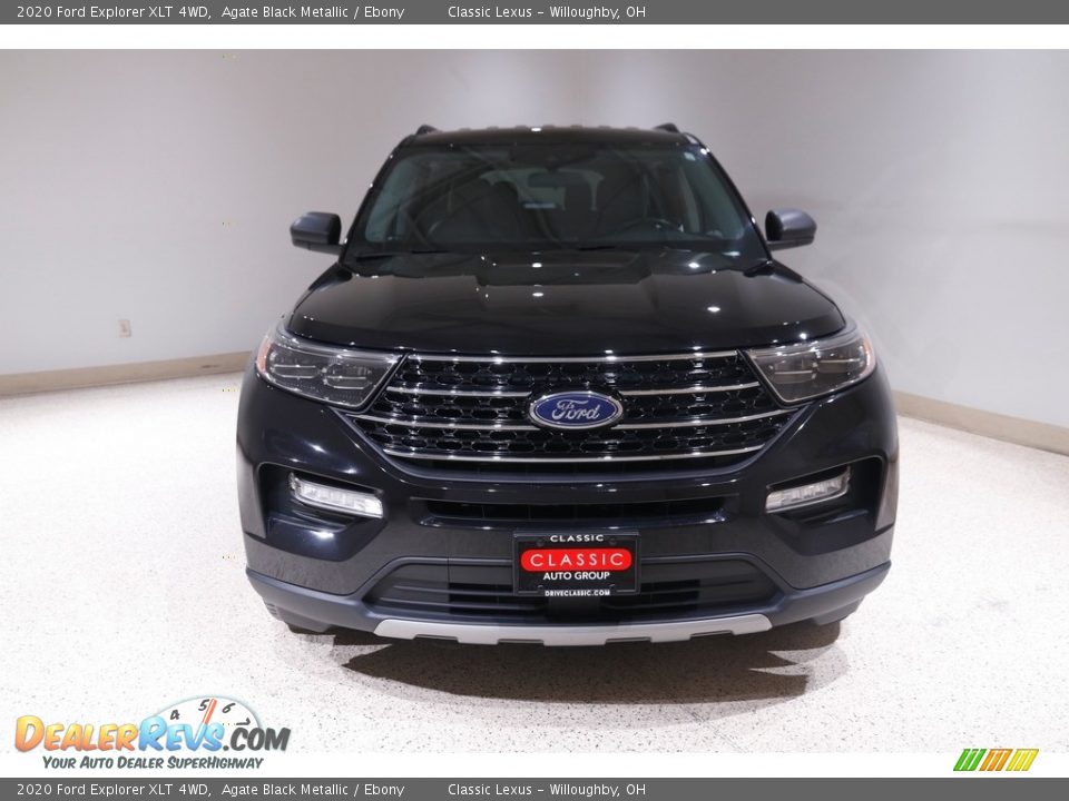 2020 Ford Explorer XLT 4WD Agate Black Metallic / Ebony Photo #2