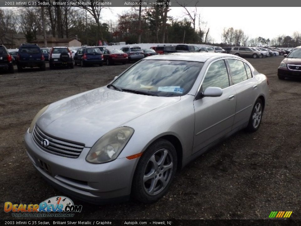 2003 Infiniti G 35 Sedan Brilliant Silver Metallic / Graphite Photo #1