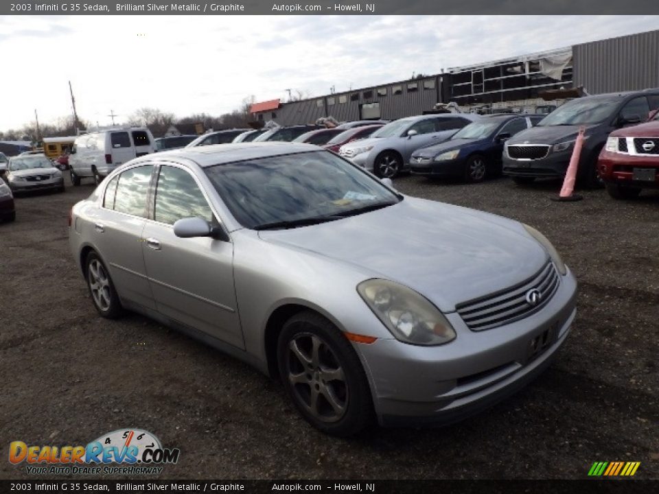 2003 Infiniti G 35 Sedan Brilliant Silver Metallic / Graphite Photo #2