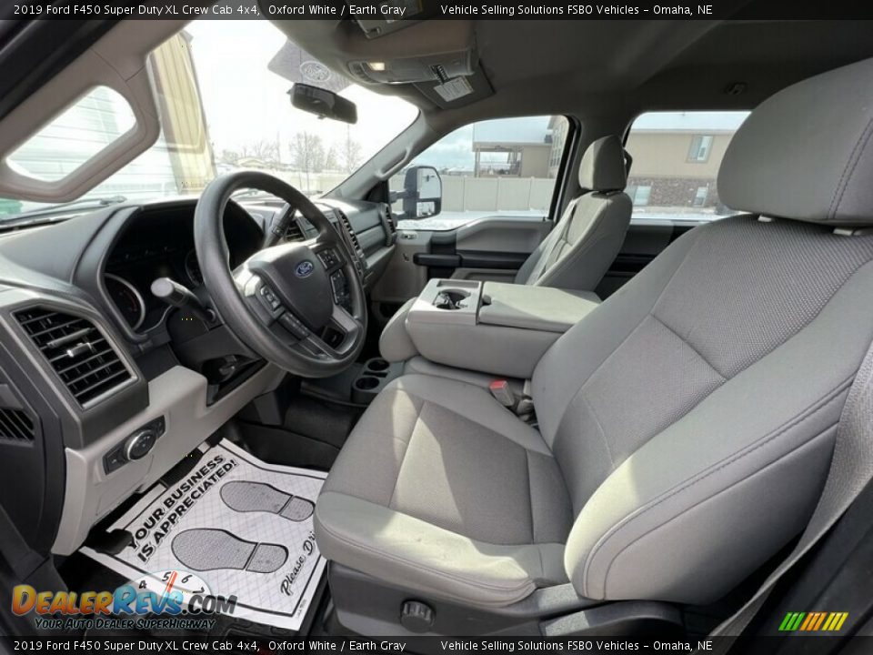 Earth Gray Interior - 2019 Ford F450 Super Duty XL Crew Cab 4x4 Photo #11