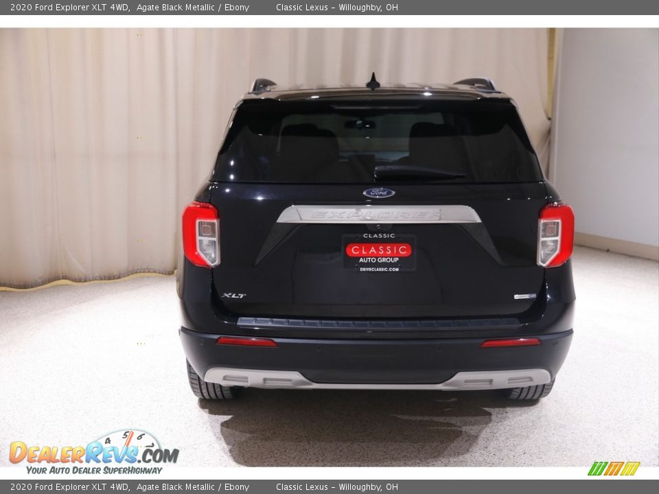 2020 Ford Explorer XLT 4WD Agate Black Metallic / Ebony Photo #22