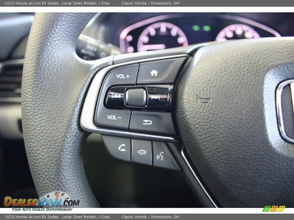 2020 Honda Accord EX Sedan Lunar Silver Metallic / Gray Photo #31