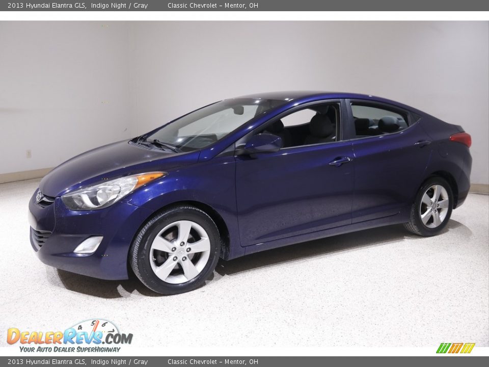 2013 Hyundai Elantra GLS Indigo Night / Gray Photo #3