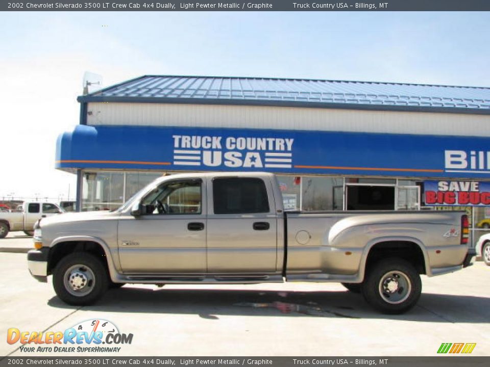 2002 Chevrolet Silverado 3500 LT Crew Cab 4x4 Dually Light Pewter Metallic / Graphite Photo #1