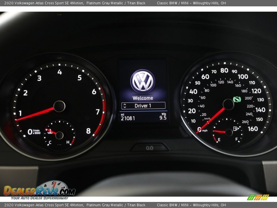 2020 Volkswagen Atlas Cross Sport SE 4Motion Gauges Photo #8