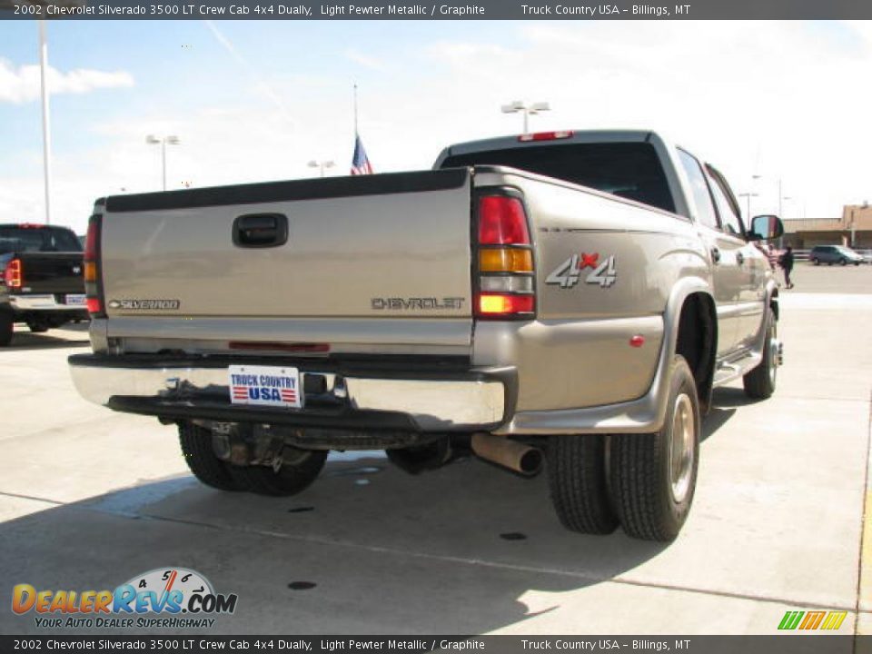 2002 Chevrolet Silverado 3500 LT Crew Cab 4x4 Dually Light Pewter Metallic / Graphite Photo #5