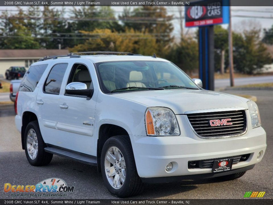 2008 GMC Yukon SLT 4x4 Summit White / Light Titanium Photo #2