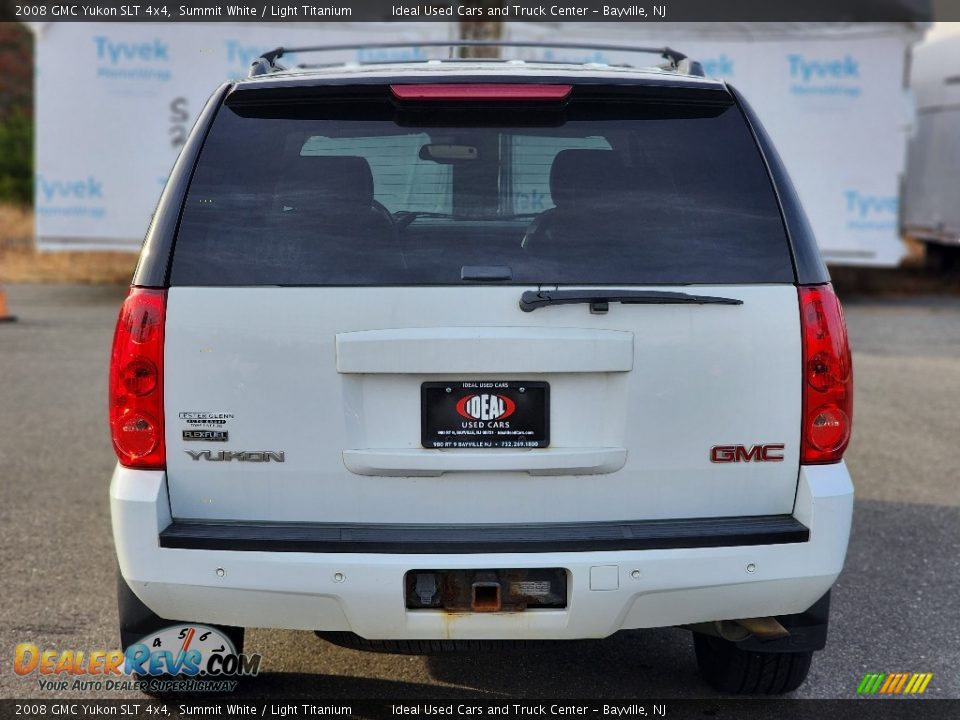 2008 GMC Yukon SLT 4x4 Summit White / Light Titanium Photo #4