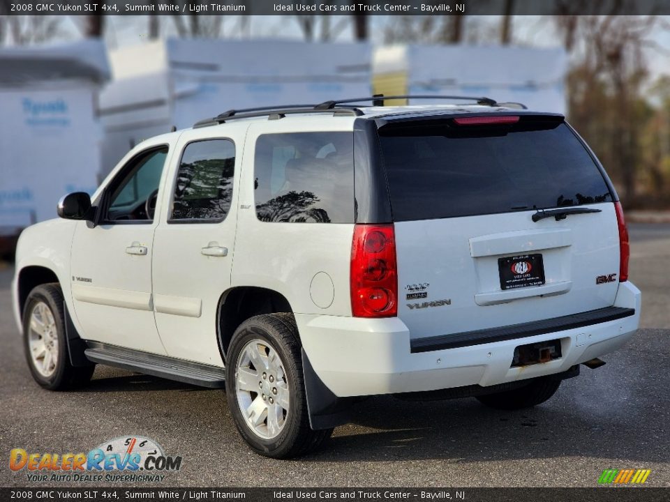 2008 GMC Yukon SLT 4x4 Summit White / Light Titanium Photo #5