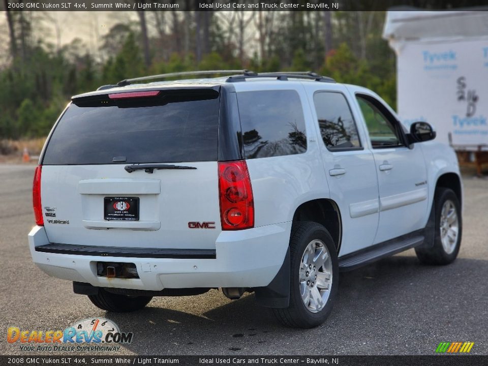 2008 GMC Yukon SLT 4x4 Summit White / Light Titanium Photo #6