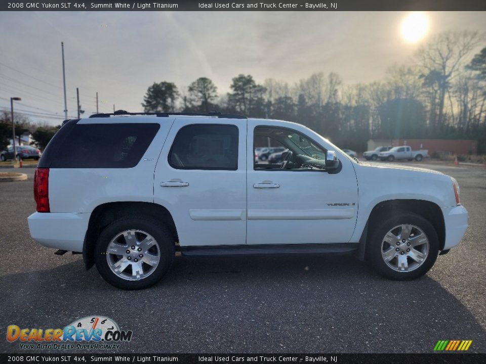 2008 GMC Yukon SLT 4x4 Summit White / Light Titanium Photo #8