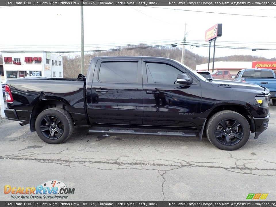 2020 Ram 1500 Big Horn Night Edition Crew Cab 4x4 Diamond Black Crystal Pearl / Black Photo #7