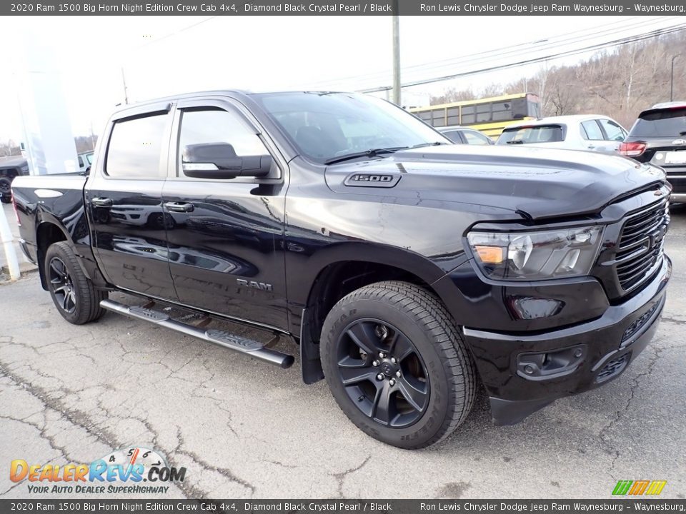 2020 Ram 1500 Big Horn Night Edition Crew Cab 4x4 Diamond Black Crystal Pearl / Black Photo #8