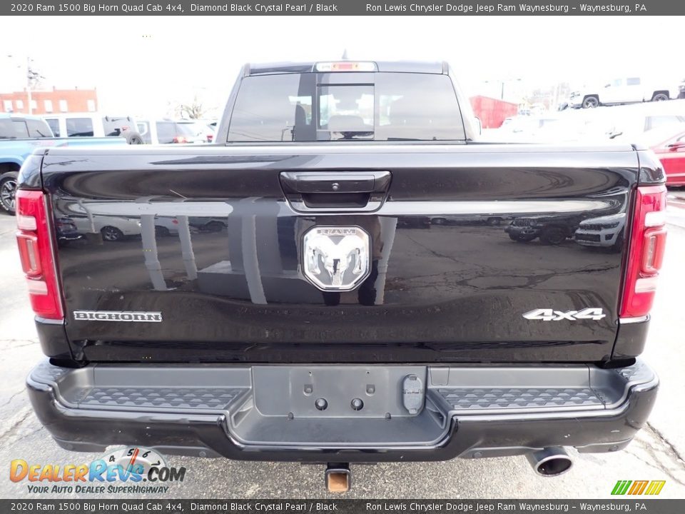 2020 Ram 1500 Big Horn Quad Cab 4x4 Diamond Black Crystal Pearl / Black Photo #4