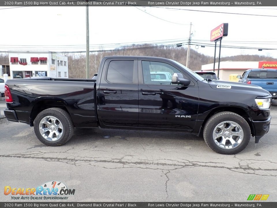 2020 Ram 1500 Big Horn Quad Cab 4x4 Diamond Black Crystal Pearl / Black Photo #7