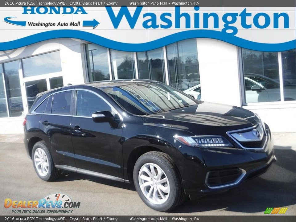 2016 Acura RDX Technology AWD Crystal Black Pearl / Ebony Photo #1