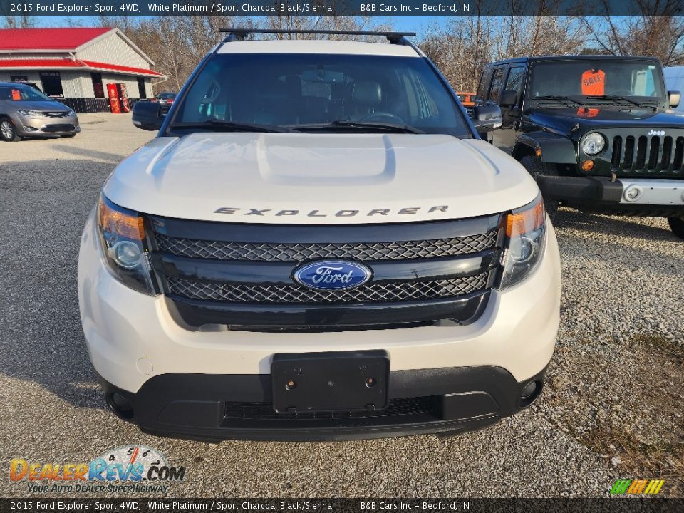 2015 Ford Explorer Sport 4WD White Platinum / Sport Charcoal Black/Sienna Photo #3