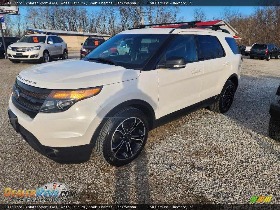 2015 Ford Explorer Sport 4WD White Platinum / Sport Charcoal Black/Sienna Photo #5