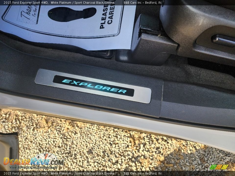 2015 Ford Explorer Sport 4WD White Platinum / Sport Charcoal Black/Sienna Photo #15