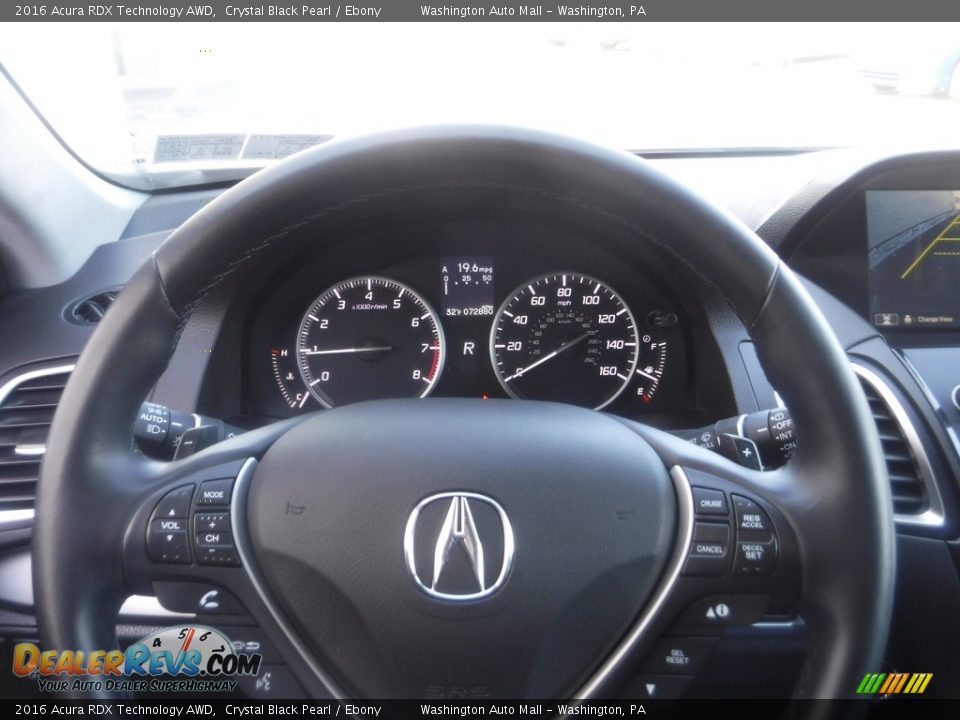 2016 Acura RDX Technology AWD Crystal Black Pearl / Ebony Photo #26