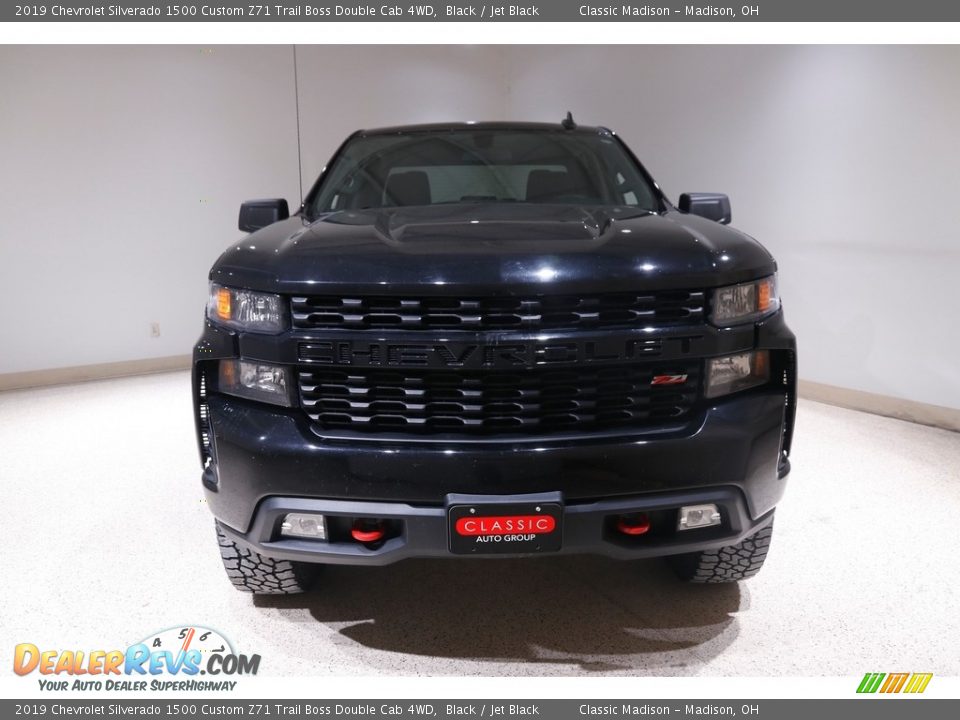 2019 Chevrolet Silverado 1500 Custom Z71 Trail Boss Double Cab 4WD Black / Jet Black Photo #2