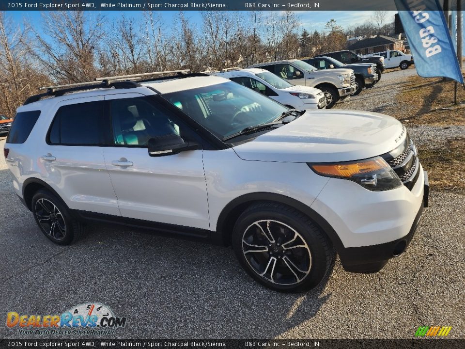 2015 Ford Explorer Sport 4WD White Platinum / Sport Charcoal Black/Sienna Photo #23