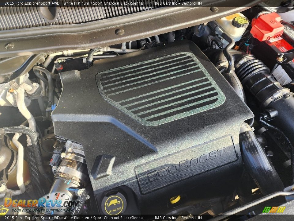 2015 Ford Explorer Sport 4WD White Platinum / Sport Charcoal Black/Sienna Photo #24