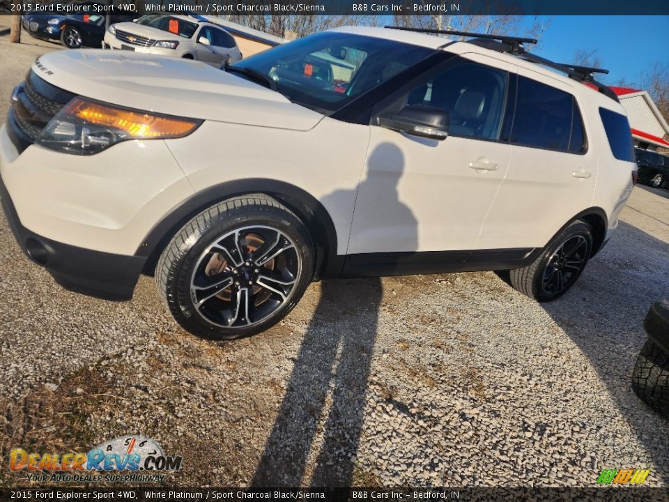 2015 Ford Explorer Sport 4WD White Platinum / Sport Charcoal Black/Sienna Photo #25