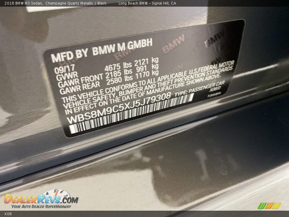 BMW Color Code X08 Champagne Quartz Metallic